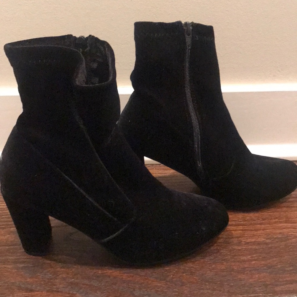 Faux Suede Ankle Boots Size 8